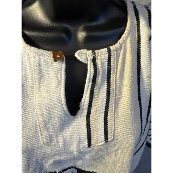 Authentic Original Natural Fibers African Tunic Top White Elephant Mens Large - Picture 4 of 5